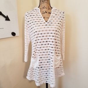 Dakini eyelete beach cover-up sz M